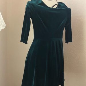Velvet Emerald Green Dress